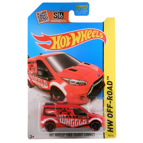 Hot Wheels Ford Transit Connect (Red) - Hot Wheels - HW Off‑Road: Hot Wheels Test Facility - 2015 Mainlines (098/250)